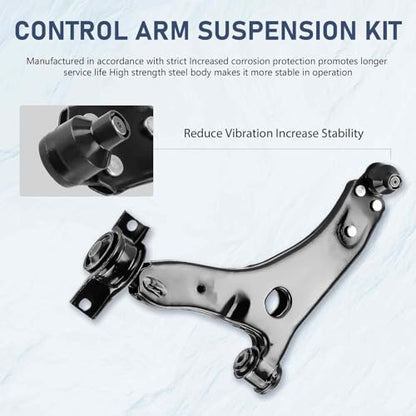 2pc Front Lower Right Left Control Arms with Ball Joints Assembly Fit for Ford Focus 2004 2005 2006 2007 2008 2009 2010 2011 K80408 K80407