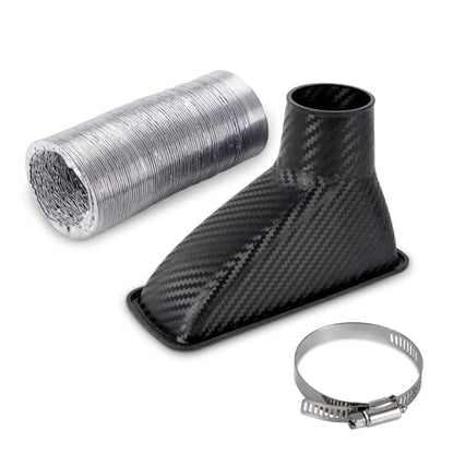 BARTOO Air Intake Duct Front Bumper Turbo Air Intake Pipe Universal for Car - style: Square