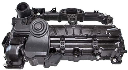 Rein VCE0103 OE Replacement Valve Cover for Select BMW Vehicles with 2.0L 4-Cylinder Engine - with Gasket and Hardware, Multi