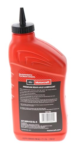 Ford Genuine Ford Fluid XY-80W90-QL SAE 80W-90 Premium Rear Axle Lubricant - 1 Quart