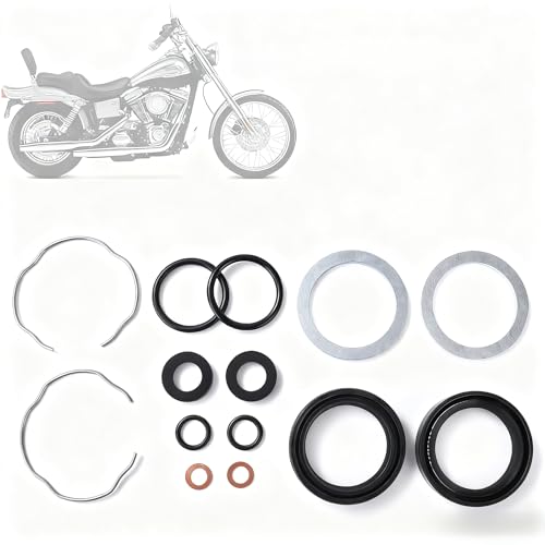 41mm Fork Seal Kit & Rebuild Replacement Kit for Harley Davidson 1984-2017,OEM Equivalent JGI-45849-84