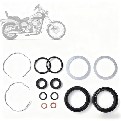 41mm Fork Seal Kit & Rebuild Replacement Kit for Harley Davidson 1984-2017,OEM Equivalent JGI-45849-84