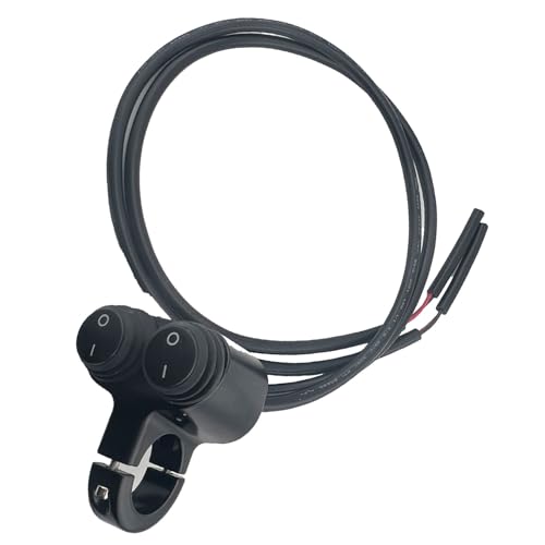 FainWan 12v 5A Motorcycle ATV Bike 7/8 inch 22mm Handlebar Dual Control Multifunctional Headlight Waterproof Switch Dangerous Brake Fog Light 2 in 1 Switch (Black)