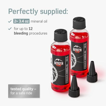 Borgen Brake Bleeding Kit PRO - for Shimano, Tektro & TRP Disc Brakes