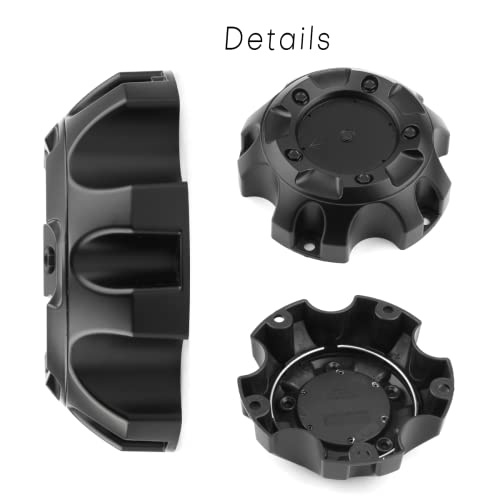 Wheel Center Caps for Fuel Off-Road Wheels 1001-61 M-453 ST-MQ805-168 Center Hubcaps, 4 Pack Center Cover, Outer Diameter 5.35in (Matt Black) - size: OD 5.35in