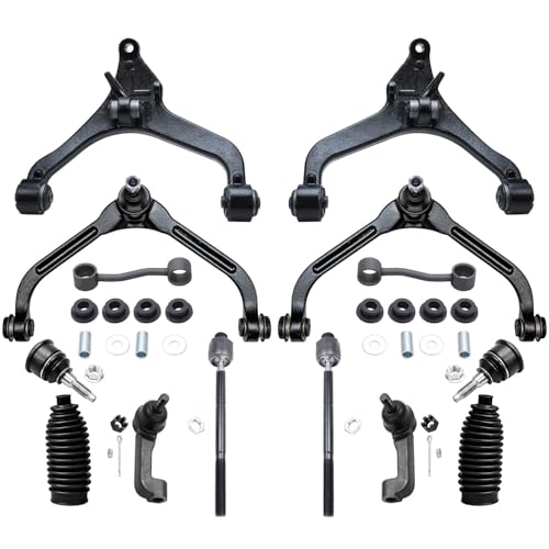 Detroit Axle - 14pc Front End Suspension Kit for 2002-2004 Jeep Liberty - size: 14CS49107/14PC