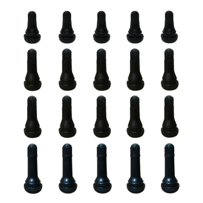 20Pcs TR412 TR413 TR414 Tubeless Valve Stems, Black Rubber Snap-in Valves Tubeless Tire Valve Stems Replacement for Tubeless 0.453 inches Rim Holes on Standard Auto Tires - size: TR412&TR413&TR414-20pcs