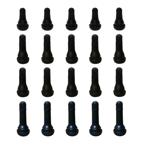 20Pcs TR412 TR413 TR414 Tubeless Valve Stems, Black Rubber Snap-in Valves Tubeless Tire Valve Stems Replacement for Tubeless 0.453 inches Rim Holes on Standard Auto Tires - size: TR412&TR413&TR414-20pcs