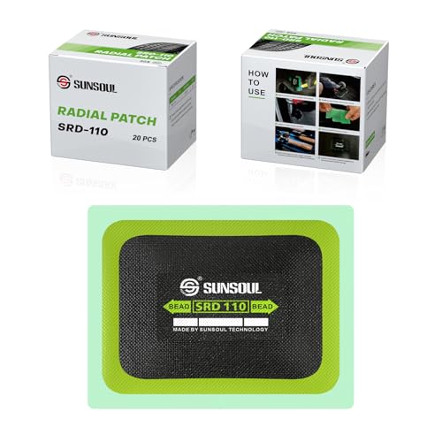 SUNSOUL 20Pcs All Purpose Universal Radial Tire Patches, 2.17" x 2.95" - color: 2.17" x 2.95"