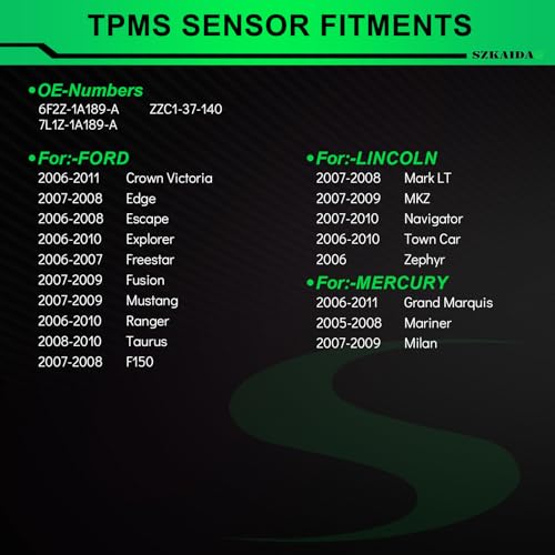 315MHZ Pre-Programmed TPMS Sensor for:-Ford Edge 2007 2008 2009 - size: 6F2Z1A189A
