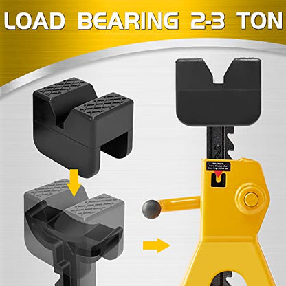TONDA Jack Stand Pads, Rubber Pinch Weld Jack Adapter, 4 Pack - color: 4 PACK