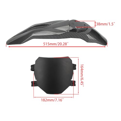 Motorcycle Fender Assembly Set Mudguard Number Plate Compatible with Talaria Sting MX3 MX4 Electric Dirt Bike Imitation Carbon Fiber - color: Front Tail Fender, size: Carbon Fiber