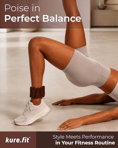 Pilates Wrist & Ankle Weights | Adjustable Weighted Bangles | 1/2/3LB Each - color: Cocoa, size: 1 LB