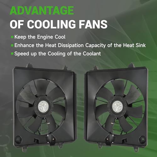 munirater 2Pack Radiator Cooling Fan Replacement for CR-V 2007-2009