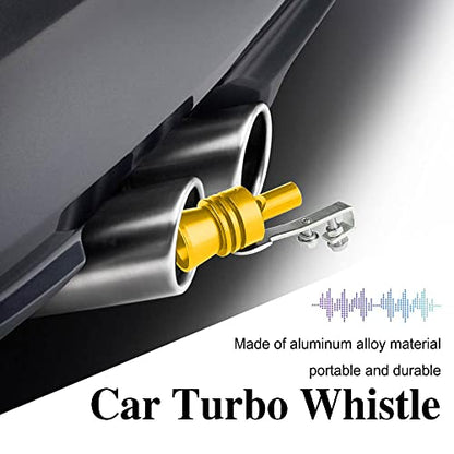 2PCS Car Turbo Whistle, Aluminum Alloy Universal Turbo Whistle - color: Gold