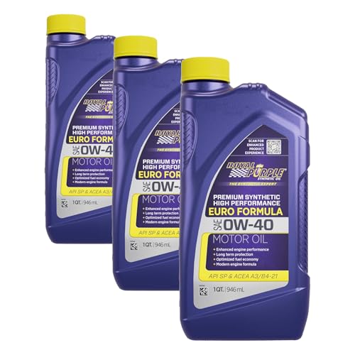 Royal Purple 11484 MOTOR OIL 0W40 BQ 1 Quart Bottle (Pack of 3) - size: 1 Quart Bottle (Pack of 3)