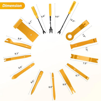 GOOACC 102Pcs Car Push Retainer Clips & Auto Fasteners Assortment - color: 102Pcs Yellow