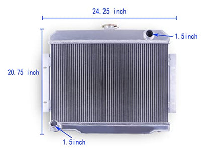 3 Row Full Aluminum Radiator for 1972-1986 Je ep CJ Series 5 6 7 - size: 3 ROW（Original engine）