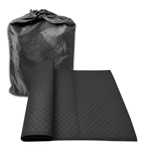 YoRise Foldable Car Repair Pad, Under Car Rolling Creeper Mat for Low Clearance, Portable Automotive Mechanic Creeper Pad Accessories for Special Roads, Long-Distance Trucks (Black)
