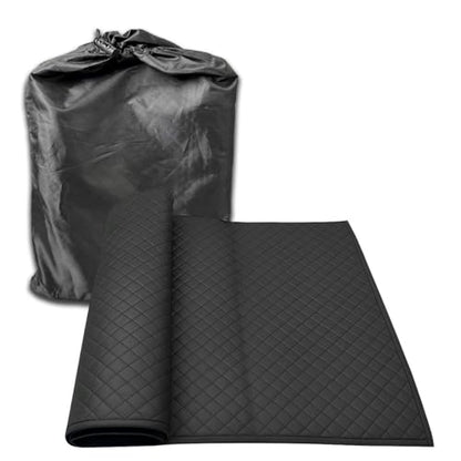 YoRise Foldable Car Repair Pad, Under Car Rolling Creeper Mat for Low Clearance, Portable Automotive Mechanic Creeper Pad Accessories for Special Roads, Long-Distance Trucks (Black)