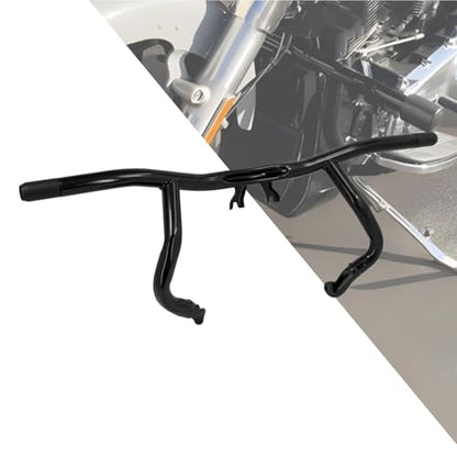 Engine Guard Flat Out Crash Bar for Harley Touring Street Glide Road Glide Road King Electra Glide CVO Ultra Limited Black 2014-2025 - color: Black