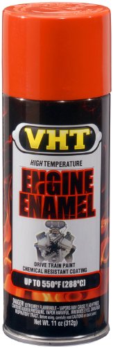 VHT SP120-6PK 550° Engine Enamel High Heat Spray Paint – Chrysler Hemi-Orange– 11 oz. Aerosol Can, Pack of 6 - color: Chrysler Hemi-Orange, size: 11 Ounce (Pack of 6), style: Coating