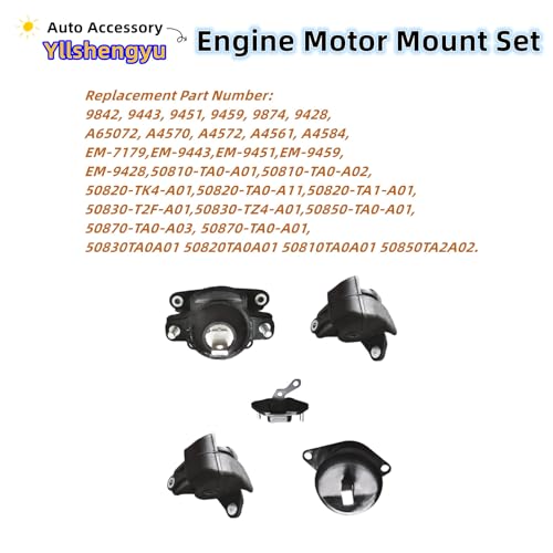 Engine Motor Mount Kit for 2008-2012 Accord 2.4L L4 - size: For Acura TSX 2009-2013 L4 2.4L