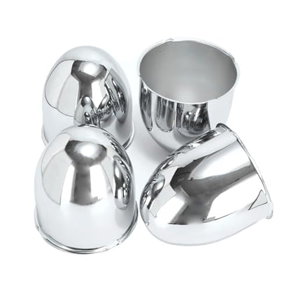 4Pcs 4.25" OD 4.72" H Pointed Top Trailer Wheel Center Caps for Rim - color: Chrome, size: 4.25" OD 4.72" H