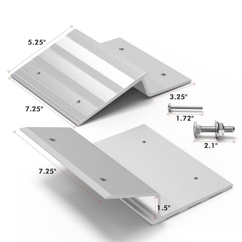 Salcod Aluminum Ramp Top Kit for 2" x 8" Boards, 700 lb Capacity per Ramp - size: 8inch