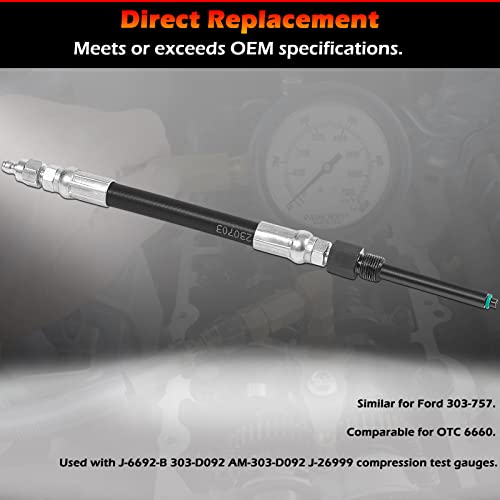 6660 Compression Tester Adapter Perfectly Compatible with 2003-2006 Ford 6.0L 6.4L VT365 Powerstroke Diesel Engines, Similar to 303-757