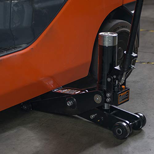 BIG RED Dual Position Hydraulic Forklift Service/Floor Jack, 5 Ton (10,000 lb) Capacity, Home and Workshop Car Maintenance for Various Vehicles,black