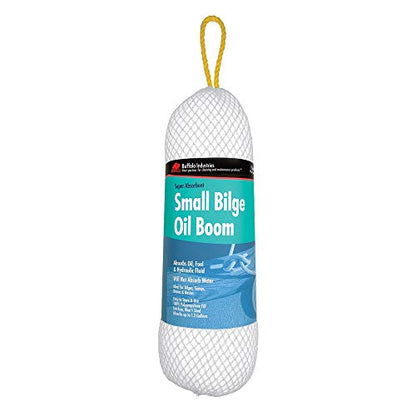 Buffalo Industries (90400) 5" x 15" Oil-Only Polypropylene Sorbent Bilge Boom, Absorb up to 1.2 Gallons of Oil, Fuel and Hydraulic Fluid, for Sumps, Drains and Basins, Easy to store and use, Lint-free - style: 5" x 15"