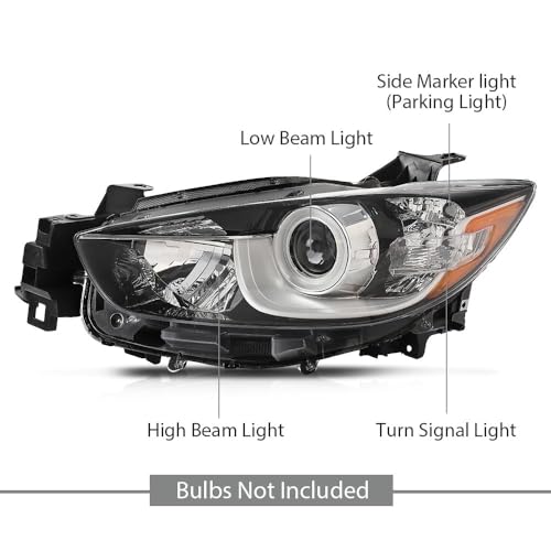G-PLUS Headlight Assembly Compatible with Mazda CX-5 2013-2016,Left - size: Fit Mazda CX-5 2013-2016 Left(Clear)