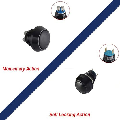 2 Buttons CNC Hand Control Momentary Switch Micro Switch, - size: 7/8 Inch Black