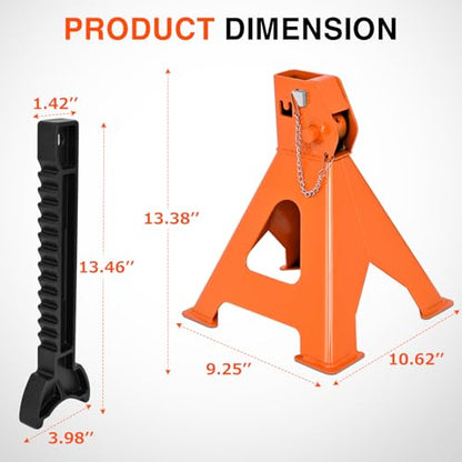 Nilight 6-Ton Jack Stands, Double Locking, 12,000 lb Capacity, 2-Pack - size: 6T