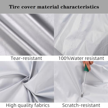Rv Trailer Tire Covers 4 Pack,Wheel Covers for Tire Diameters 24-26 Inch - size: M(24-26in)