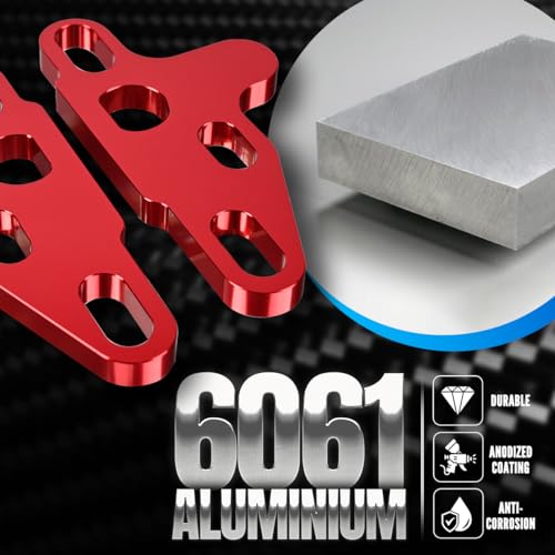 2PCS Red Oil Pump Alignment Girdle Brace Kit,Billet Aluminium CNC Machined Oil Pump Guide Hold Down Tool for GM Gen V LT1 LT4 LT5 L83 L86 L87 Engine Cam Swap,Anodized Finish with Bolts - color: RED