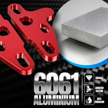 2PCS Red Oil Pump Alignment Girdle Brace Kit,Billet Aluminium CNC Machined Oil Pump Guide Hold Down Tool for GM Gen V LT1 LT4 LT5 L83 L86 L87 Engine Cam Swap,Anodized Finish with Bolts - color: RED