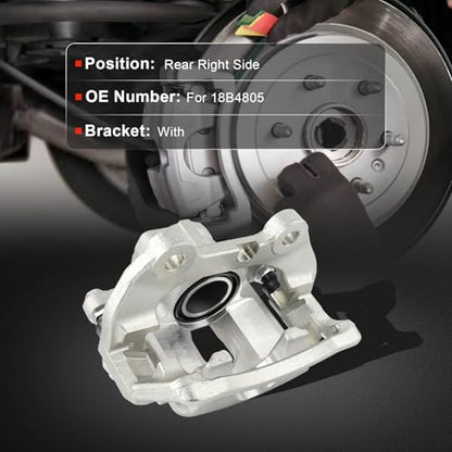 cciyu Rear Right Disc Brake Caliper Assembly w/Bracket 18B4805 - size: Rear Right[18B4805]