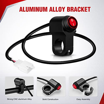Nilight 7/8" Motorcycle Handlebar Switch Toggle Waterproof Button - color: Motorcycle Handlebar Switch