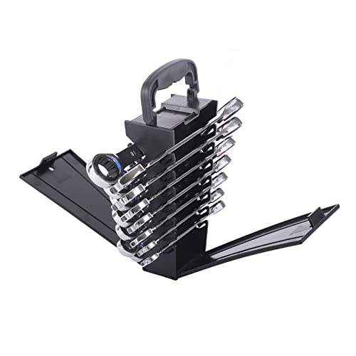 22-Piece Flex Head Ratchet Wrench Set, SAE & Metric Ratcheting Combination Wrenches, 72-Tooth Reversible Mechanism, Chrome Vanadium Steel with Organizer for Auto Repair