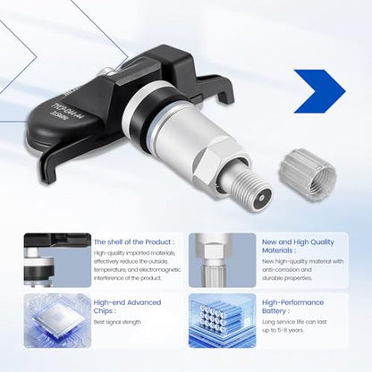 315MHz TPMS Sensor 4260733021 Pre-Programmed Tire Pressure Sensor 4PCS - size: 42607-33021