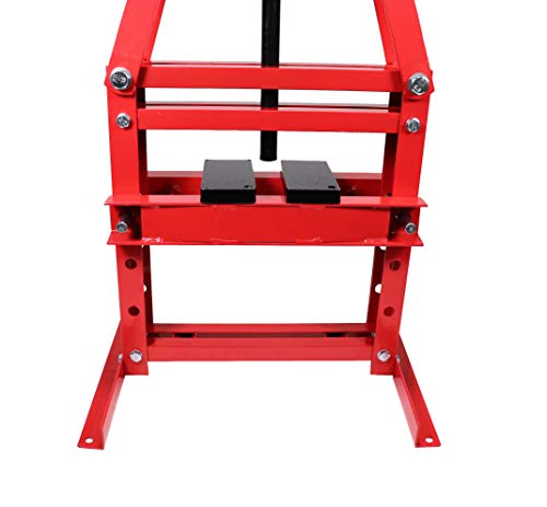 12-Ton Benchtop Hydraulic A-Frame Shop Press with Press Plates