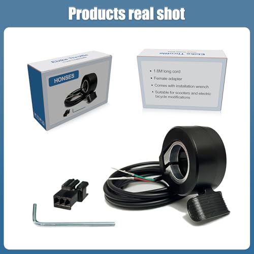 Thumb Throttle Ebike: Electric Scooter Throttle, Ebike Throttle, 7/8inch (22mm) Thumb Throttle Speed Control, 12V-72V Universal Controller for E-Bike Electric Scooters