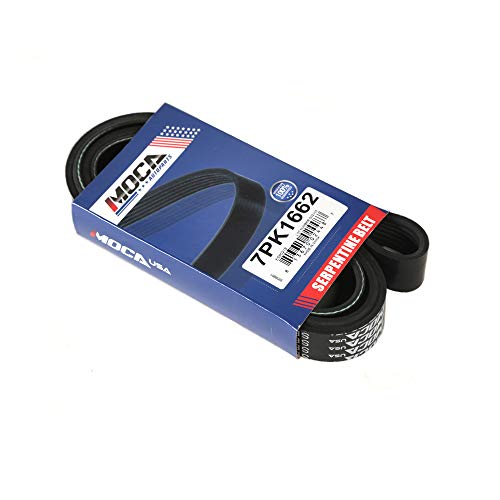 MOCA 7PK1662 EPDM Serpentine Belt Fit 2006 for Acura CSX & 2002 2003 2004 2005 for Honda Civic 2.0L l4 - size: 7PK1662