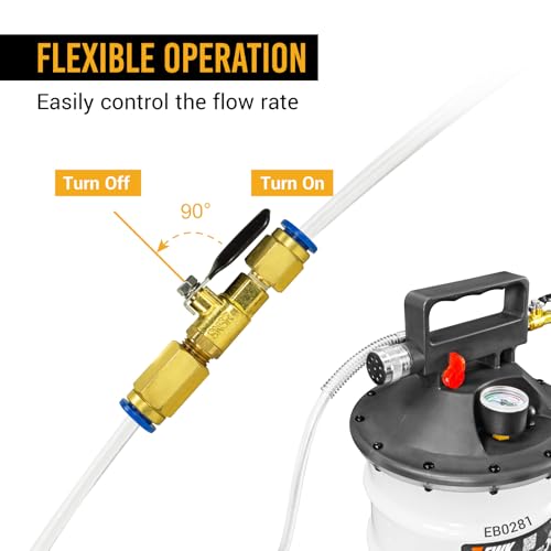 EWK 3-Piece Oil Extractor Tube Hose Set for 13.5L Pneumatic Oil Extractor and Dispenser, Replacement Nylon Hoses with Valve and Quick Connector for Engine Oil and Fluid Change Service - style: 3 Pcs Set for 13.5 L