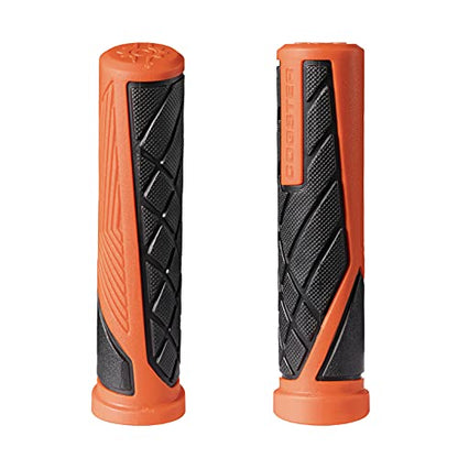 Dash Slip-on Bike Handlebar Grips, Lightweight Rubber - color: Orange