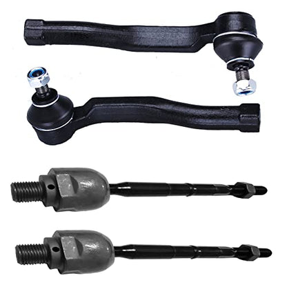 Front Outer Inner Tie Rod End Kit for Chevy Aveo 2004-2011, Aveo5 2006-2011 - size: ES800033 ES800034 EV800577
