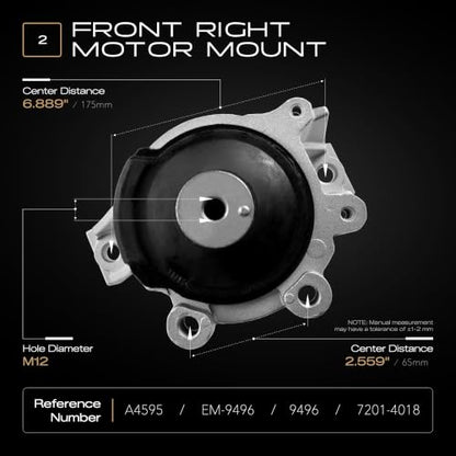 5PCS Engine Motor Mounts Compatible with 2007-2011 CRV 2.4L 4WD Automatic Transmission Replacement A4595 A65010 A4598 A4535 A4536 - size: 2007-2011 CRV 2.4L