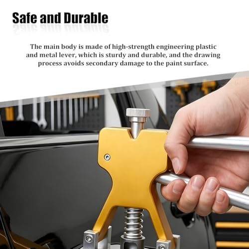 19 Pack Paintless Automotive Dent Puller Tool Kit, Golden - size: 19PCS/Golden